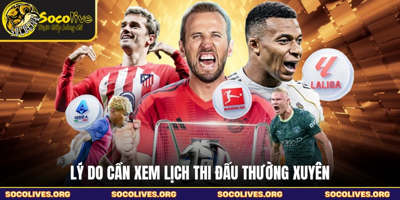 Lý do cần xem lịch thi đấu thường xuyên