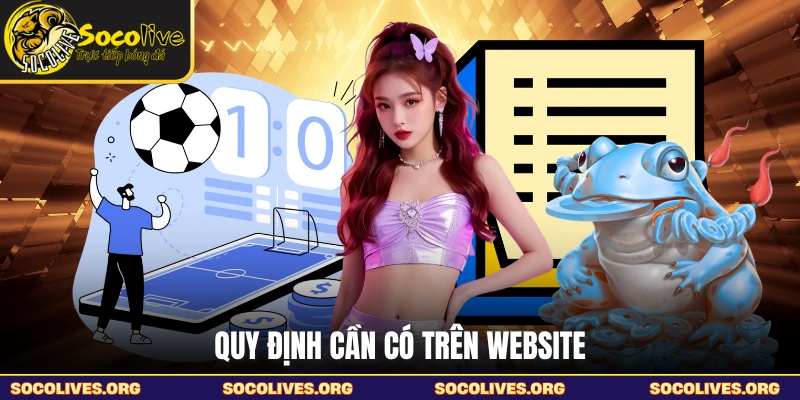 Quy định cần có trên website